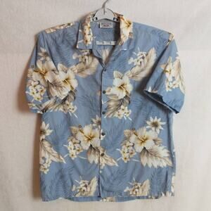 Pacific Legend Apparel Hawaiian Shirt. Men's' XL. Blue Floral